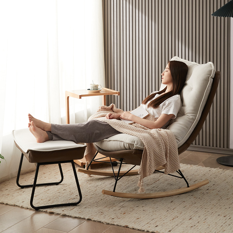 摇椅轻奢躺椅大人阳台家用休闲懒人北欧沙发摇椅