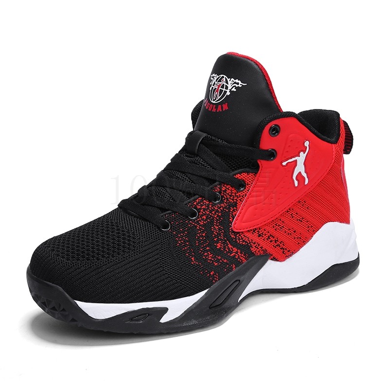 乔丹 格兰篮球鞋学生高帮战靴2018春季网面黑红男鞋球鞋运动鞋男