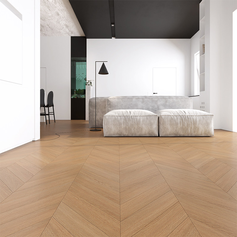 北欧木色鱼骨实木地板环保家用卧室服装店人字拼花强化复合地板