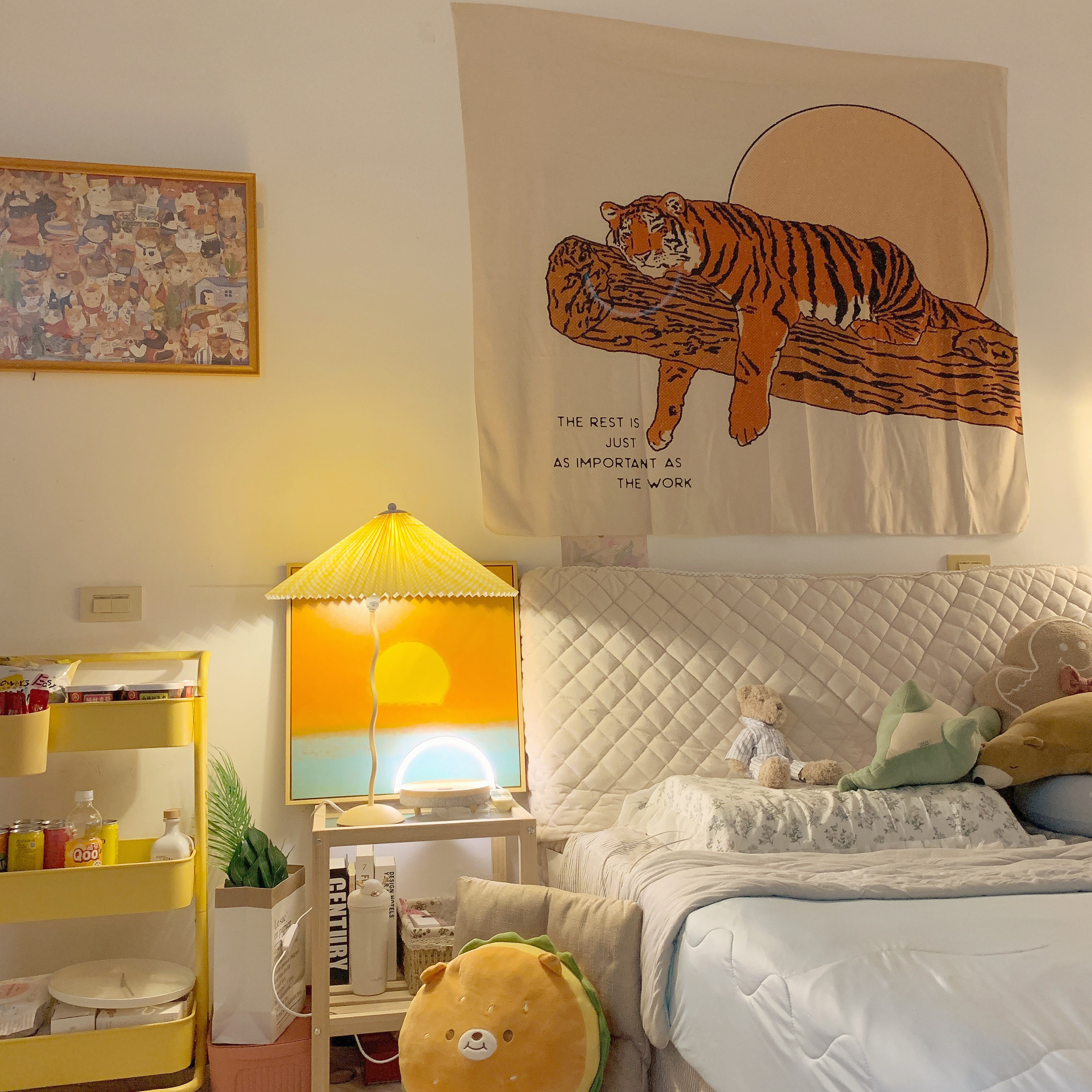 北欧背景装饰床头卧室布卧室拍照ins直播网红挂毯