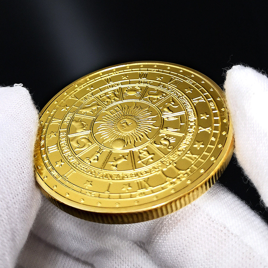 欧美欧美时时尚装饰小礼礼品幸运硬币十二星座纪念章创意礼盒