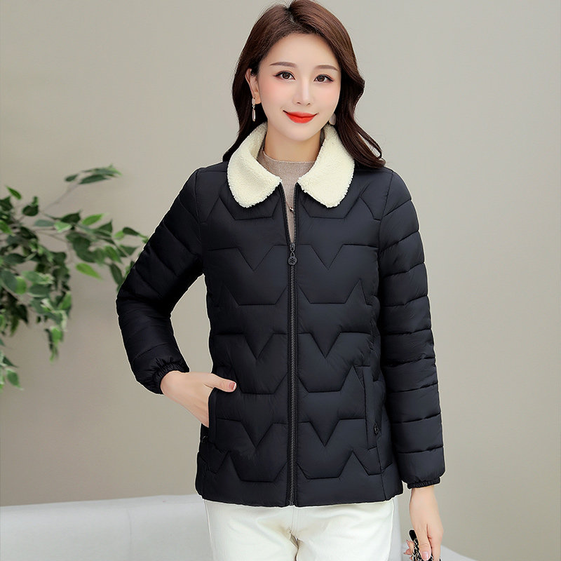 秋冬羽绒棉棉衣女中长款亮面棉服2021新款韩版时尚保暖上衣外套