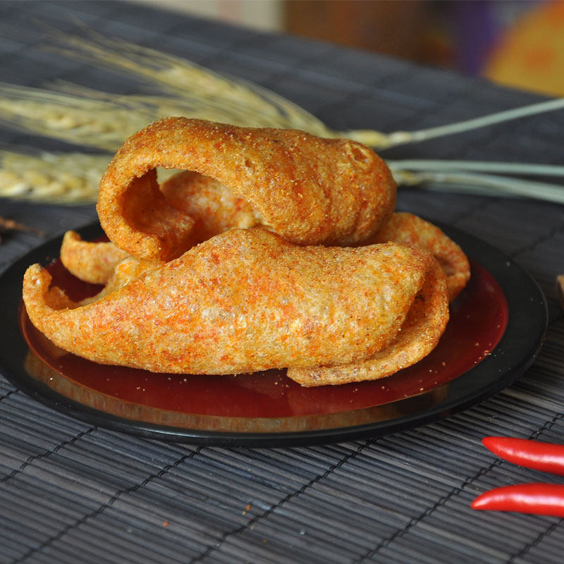 特色好吃油炸猪皮250g肉皮麻辣猪肉干脆猪皮干货香辣猪皮零食小吃