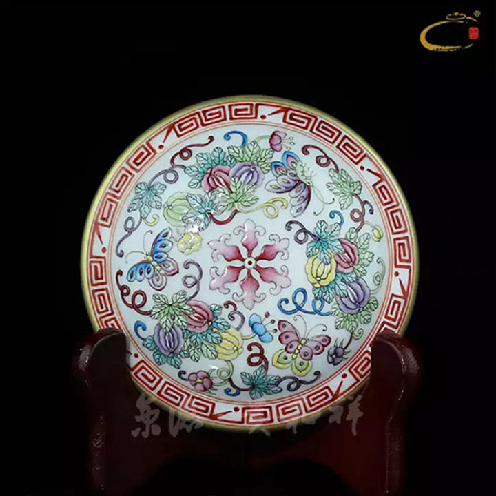 京德贵和祥茶叶罐景德镇手工限量珍藏手绘粉彩瓜蝶茶叶罐