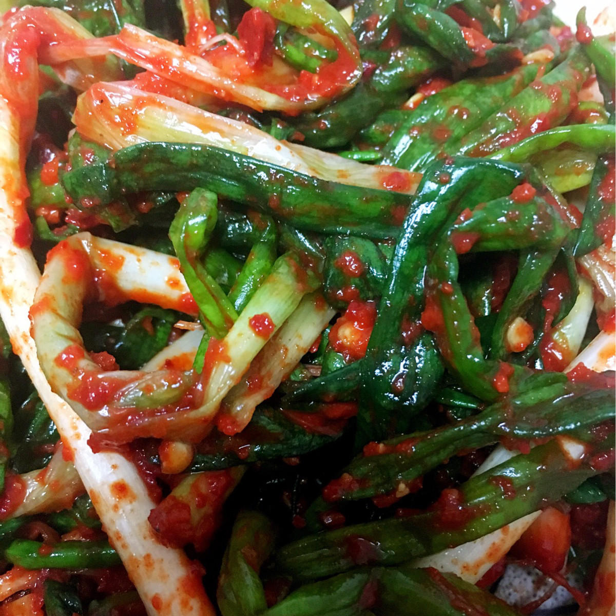 韩式小葱泡菜延边朝鲜族腌葱咸菜辣拌香葱东北腌制