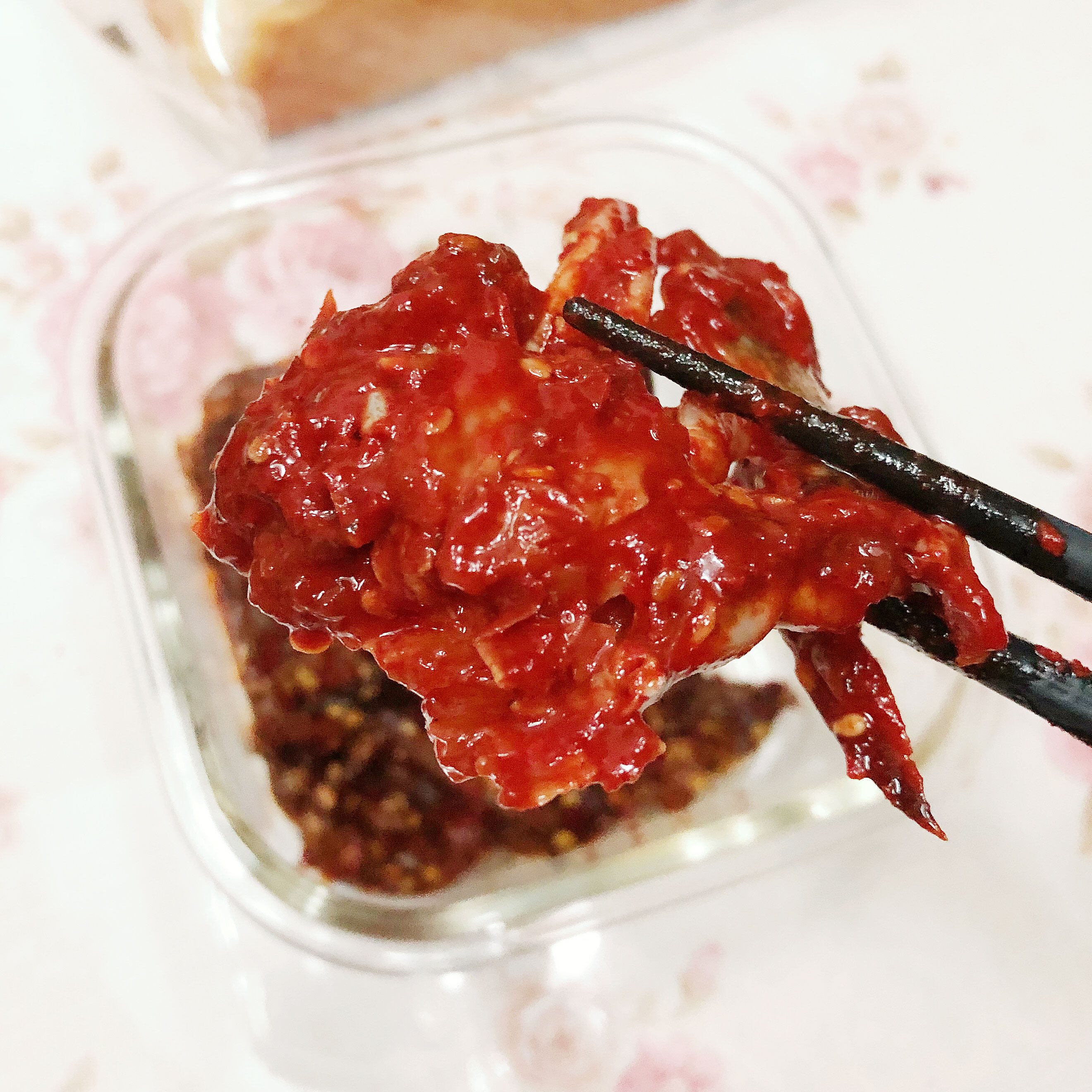 酱韩式酱蟹辣酱蟹生吃辣酱生拌酱花蟹甜辣酱蟹正宗韩国料理即500g