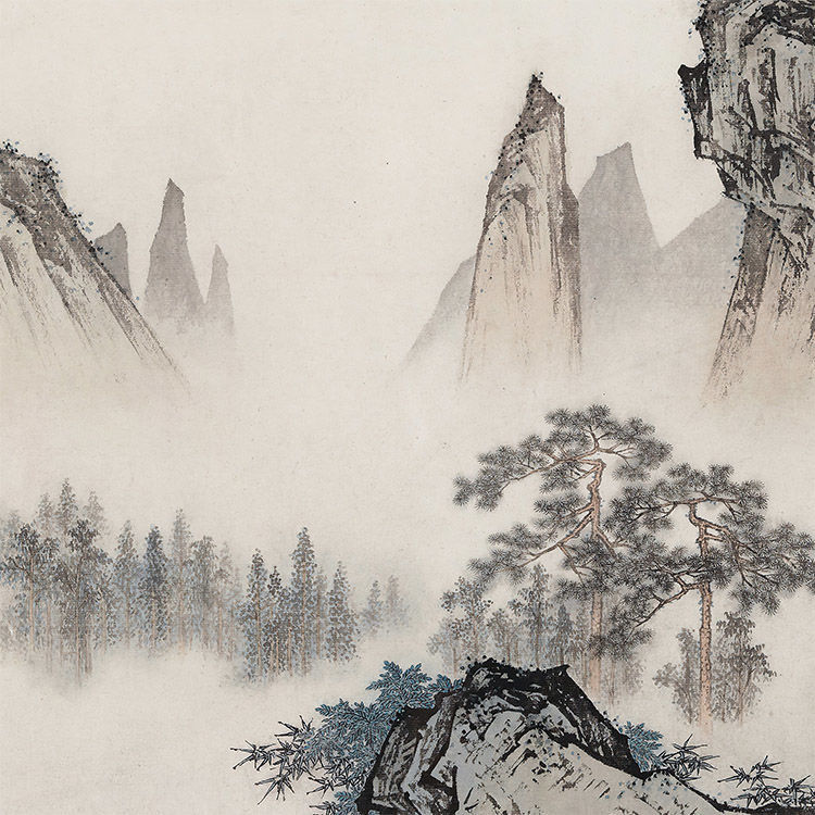 陈少梅望云楼名家字画原作高清艺术微喷复制品宣纸国画
