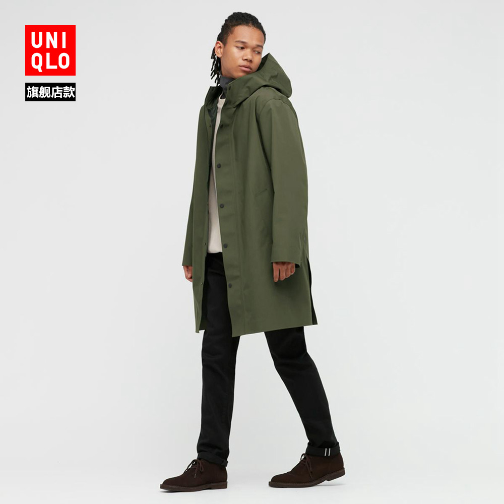 优衣库 男装 BLOCKTECH连帽大衣(外套) 440602 UNIQLO