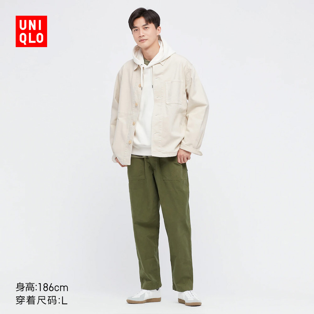 优衣库新牛仔男装女装休闲牛仔茄克(水洗产品休闲宽松外套)446919