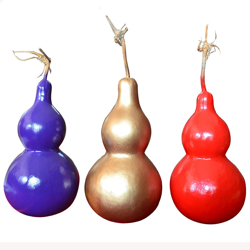 天然然特大中七彩葫芦娃兄弟紫色色带龙头风水葫芦