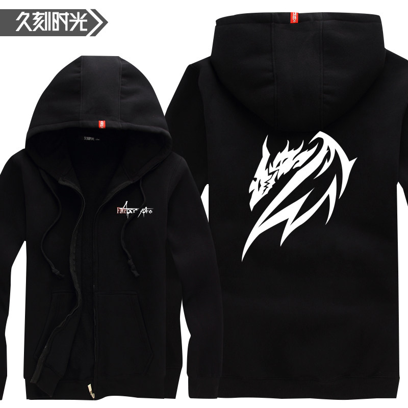 日系fatezero令咒贞德齐格go卫衣加绒连帽衫男卫衣