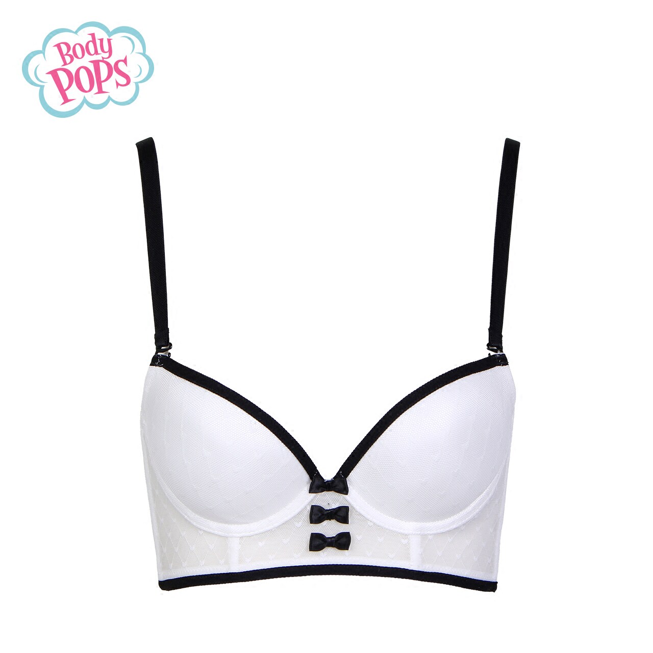 bodypops甜美可爱少女性感聚拢纯色甜美文胸上托内衣女士胸罩