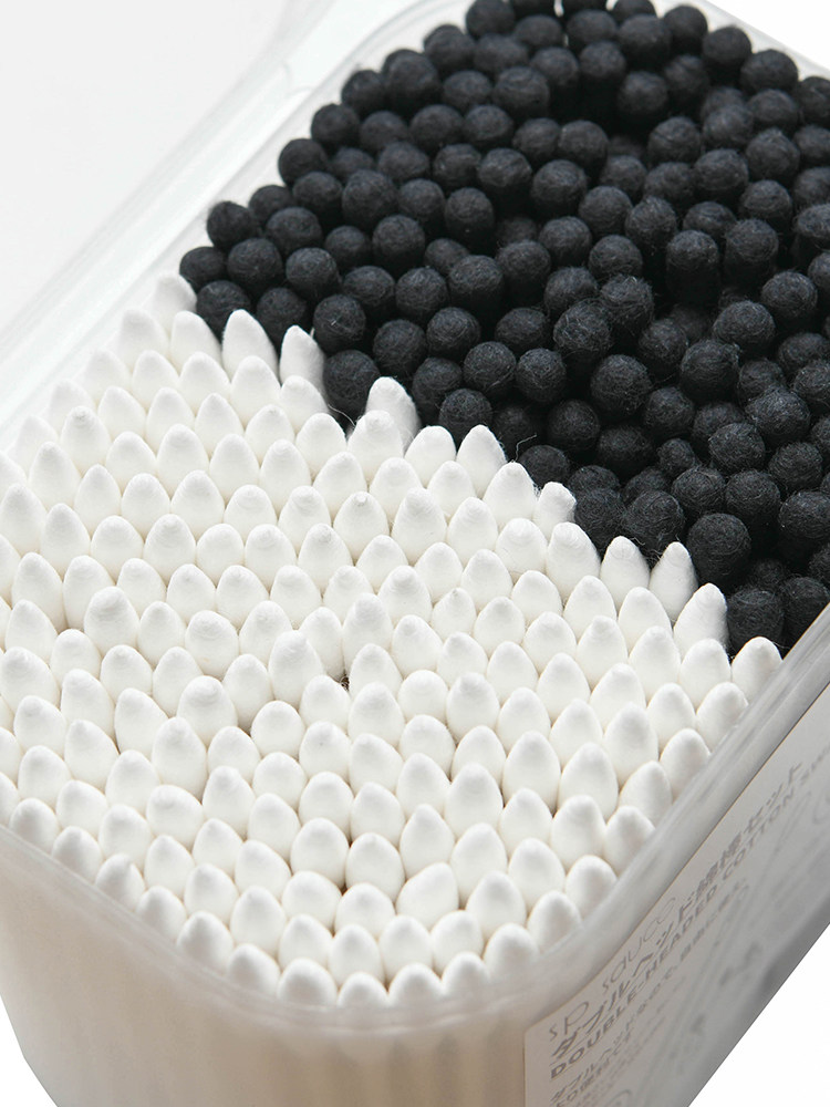 日本sp纸轴棉棒300支双头粗细棉签干净卫生棉签