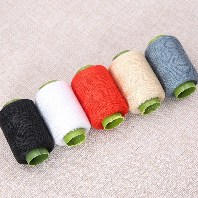 家用缝纫线大卷402缝衣线黑色白色手缝细线小卷线团手工针线套装