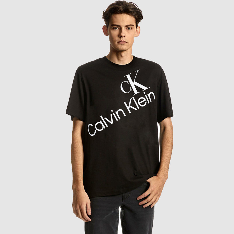 calvinklein凯文克莱ck短袖男装纯棉百搭印花休闲t恤