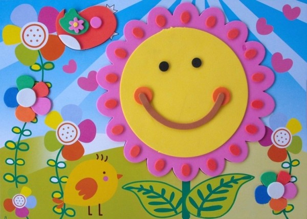 幼儿童大号eva手工贴画3d立体手工制作海绵eva贴纸卡通粘贴套装