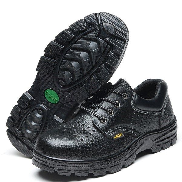 大头皮鞋男加钢板秋季男士透气劳保鞋皮男鞋单鞋