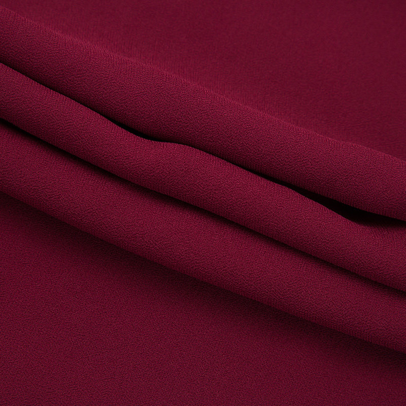 马天奴春夏新品酒红色柔软飘逸宽松纯色雪纺阔腿裤女休闲长裤