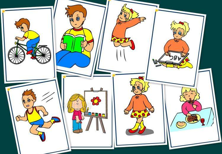 action动作动词英文单词教具大卡卡片儿童英语早教闪卡