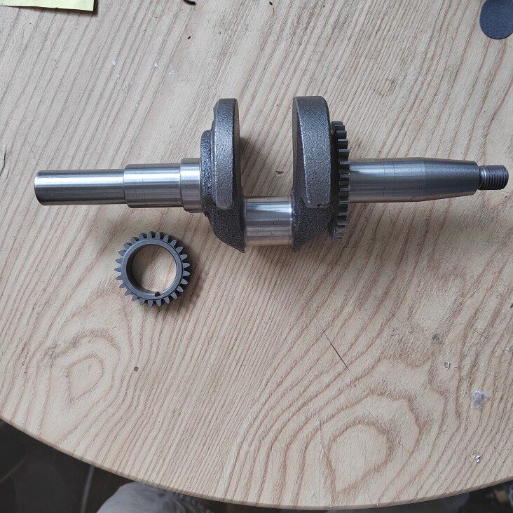 曲轴三菱60hp汽油机配件gm182gt600平键20mm配全发电机组零部件