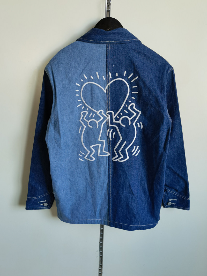 lee牛仔外套keithharing联名2021新款男士西服夹克