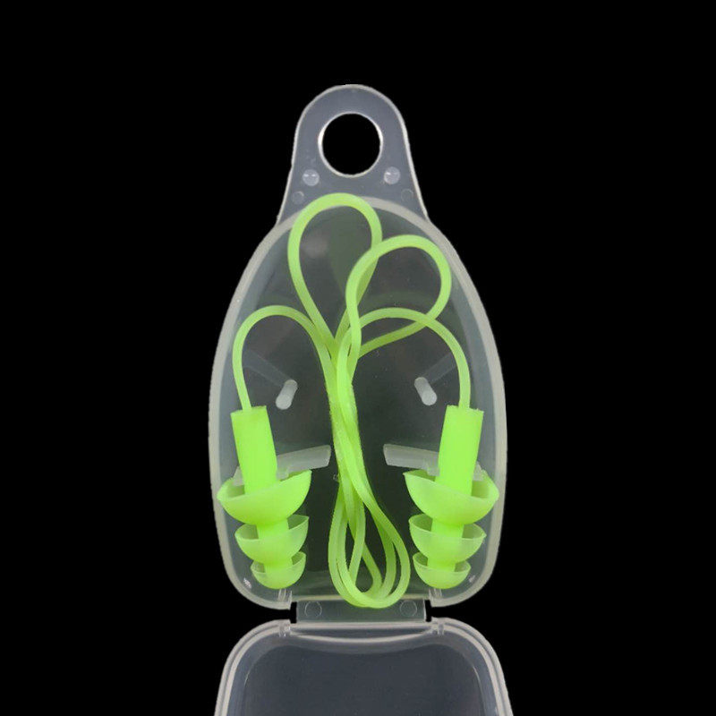 游泳耳塞带绳防水丢失装备专业成人小孩潜水耳塞