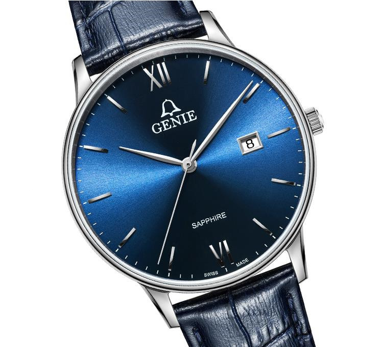 瑞士genie爵尼手表女表石英表皮带塞贝系列情侣表瑞士腕表