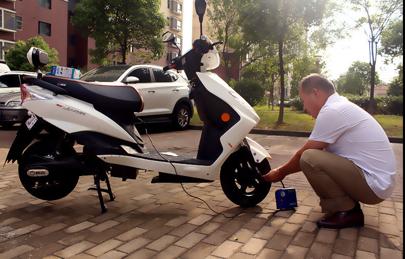 电瓶车电动车充气泵48v72v通用型60v车载打气筒真空家用车载充气泵