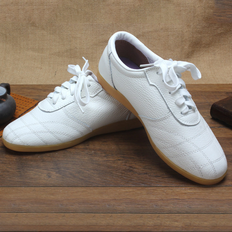 牛皮太极牛筋女鞋功夫鞋男透气真皮武术太极拳单鞋