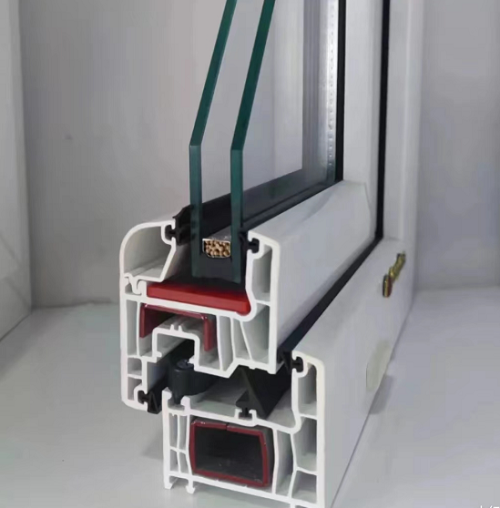 实德塑钢型材推拉拉平开门门窗双层隔音隔冷塑钢窗