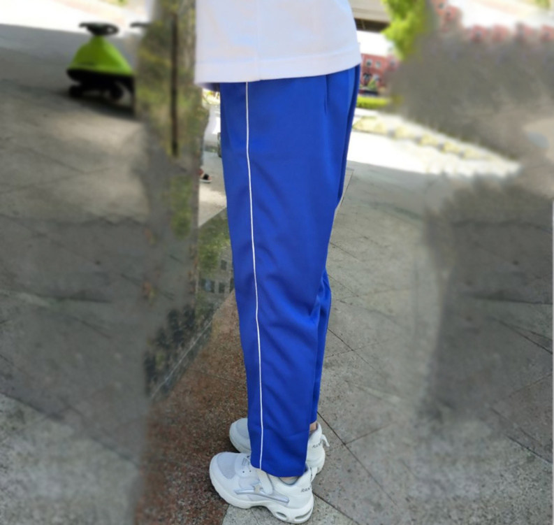 校服长裤一条春秋秋季蓝色小学初中高中学生运动运动长裤