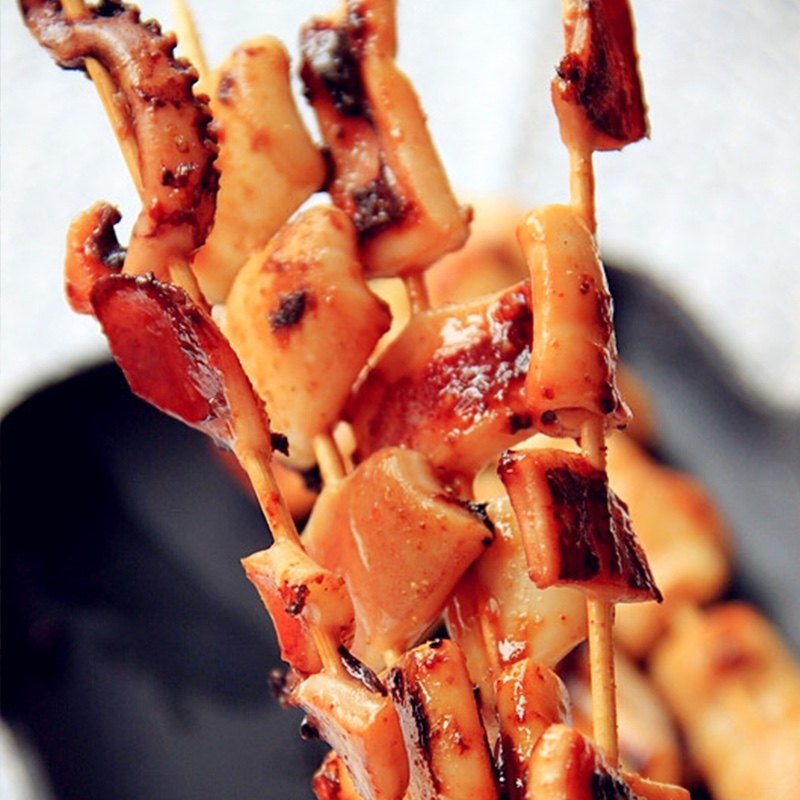 鱿鱼铁板铁板烧烧烤板串40g新鲜冷冻半成品海鲜冷冻鱿鱼