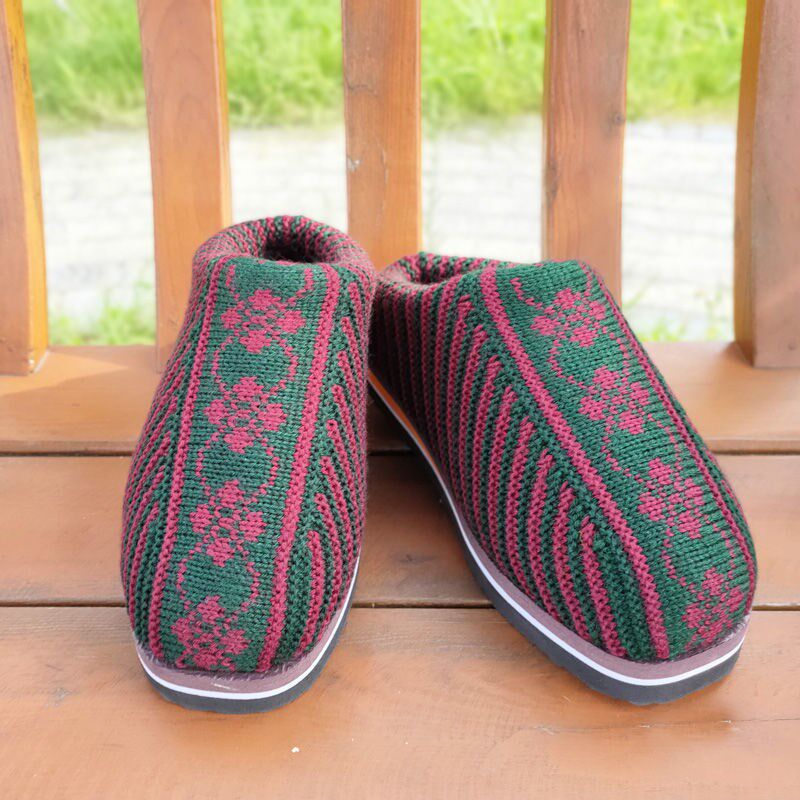 新款全包自己做秋冬季手工编织毛线保暖拖鞋婚嫁居家鞋