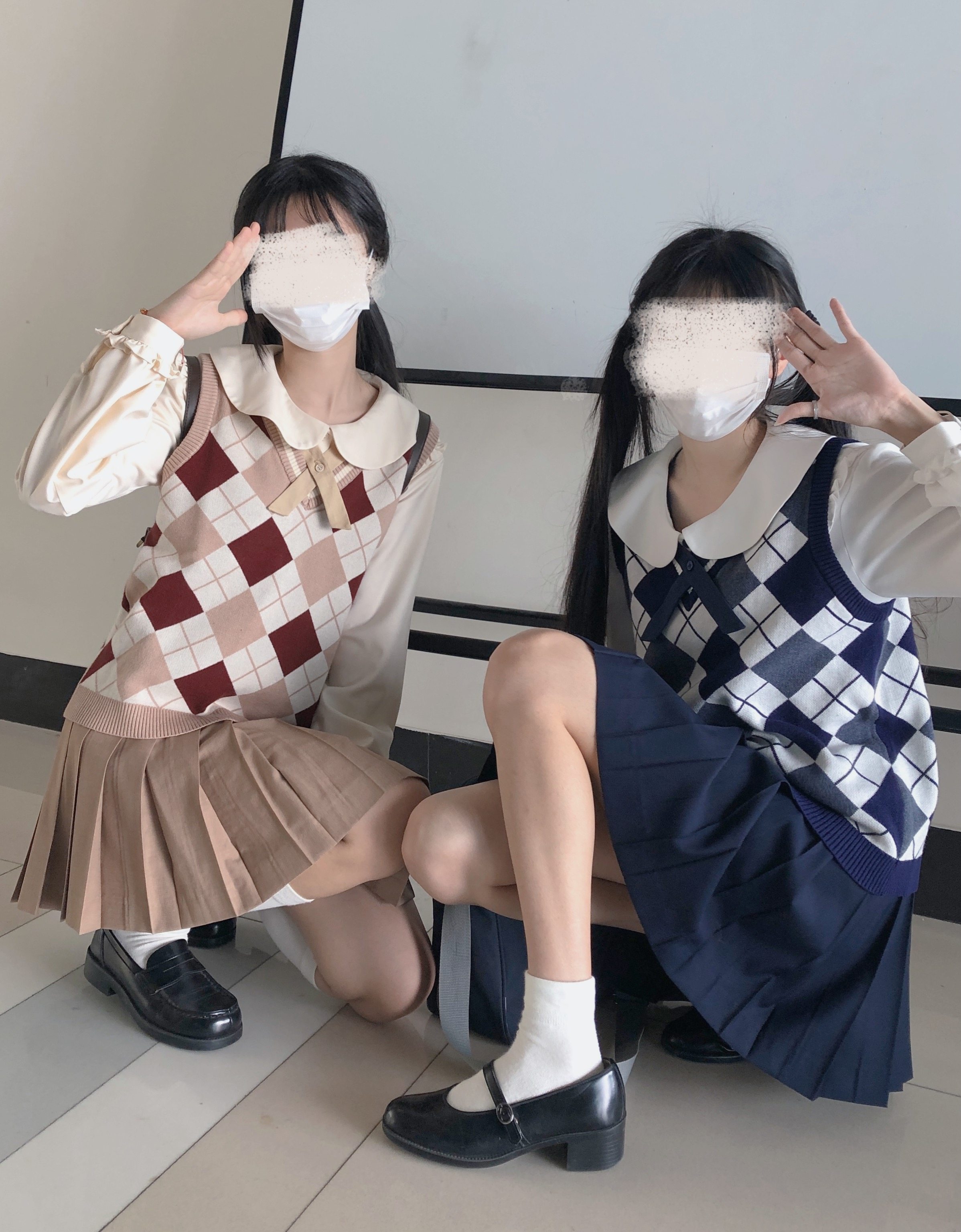桥豆麻袋少女原创双子套装秋季衬衫jk日系其它制服