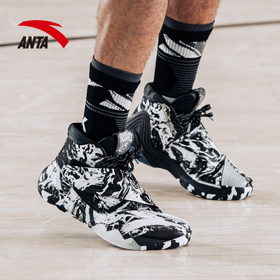 安踏kt6汤普森6代六代篮球鞋男高帮耐磨碳板nba签名战靴高山流水