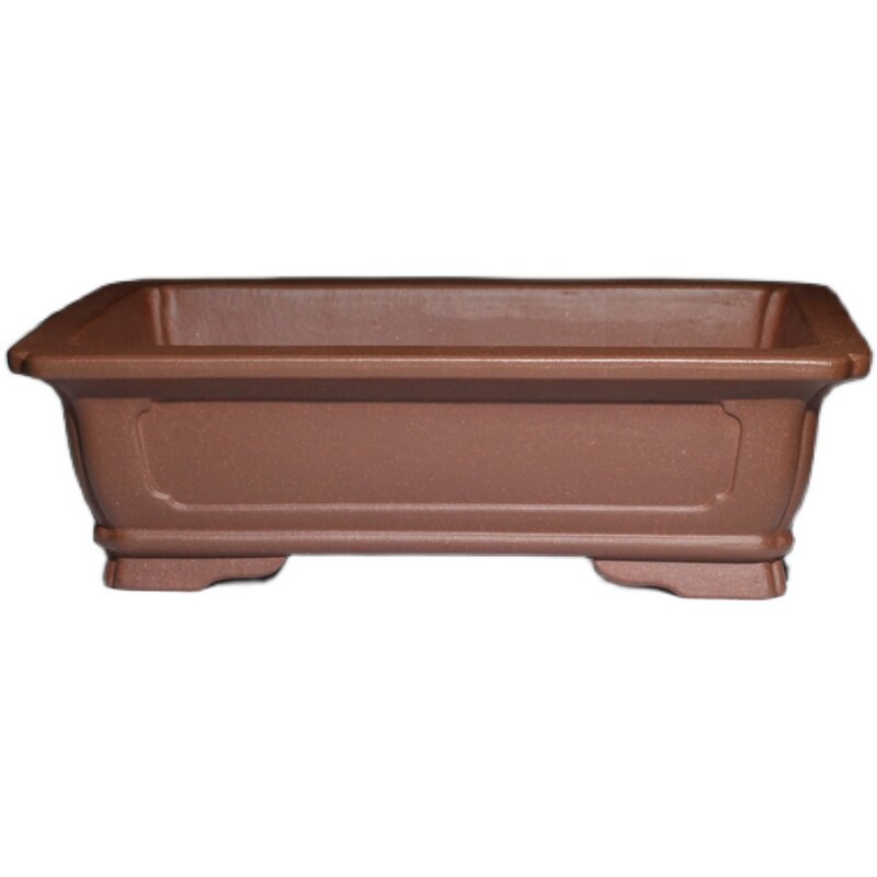 开窗菱花长方形精品紫砂花盆宜兴手工马槽小盆花盆
