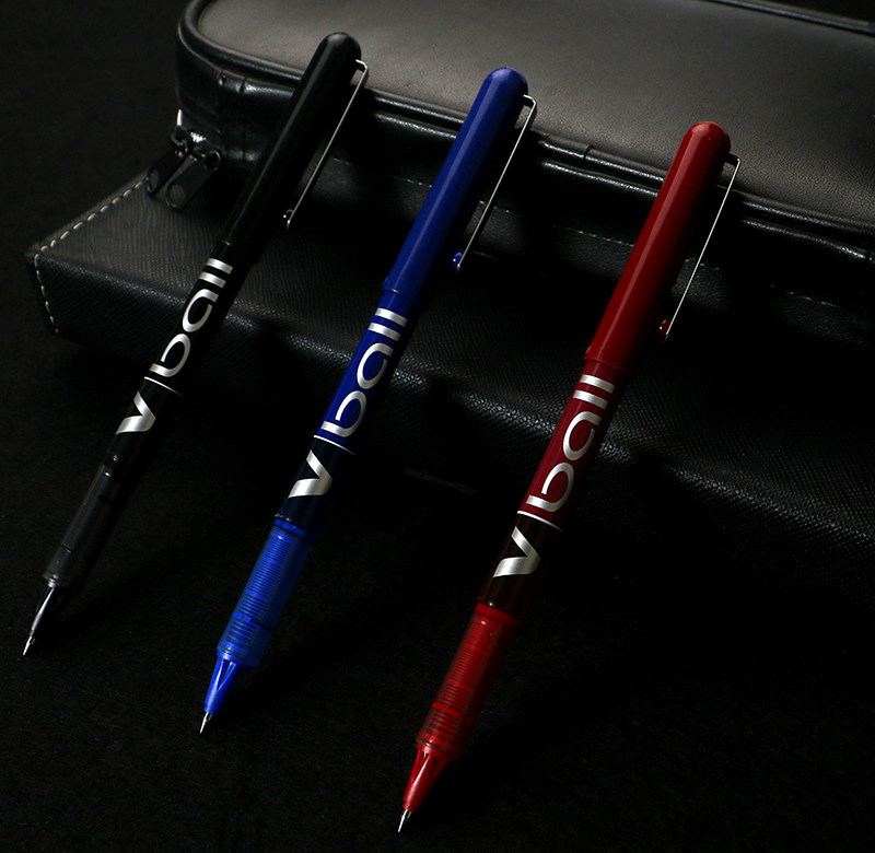 日本pilot百乐vb5中性中性笔笔直液式水性签字笔中性笔