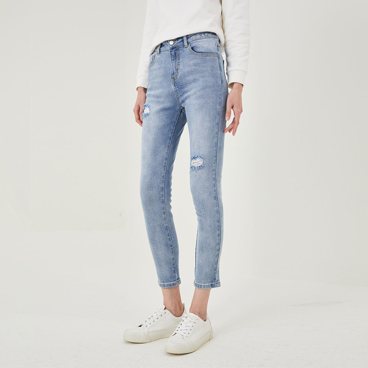 prich春夏新款气质修身直筒显瘦牛仔裤prtjb2302m牛仔裤