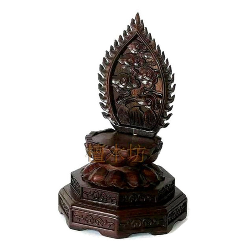 实木佛像观音菩萨莲花底座供佛供奉佛龛须弥座背光莲花台托架