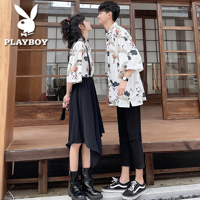 花花公子中国风大码情侣装一裙一衣夏装小众设计感不一样高级套装