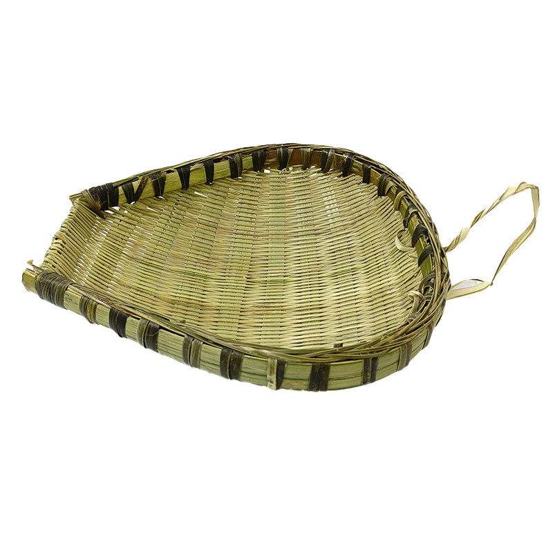 竹编制品筲箕采摘蔬菜收纳簸箕农家家用淘米竹编