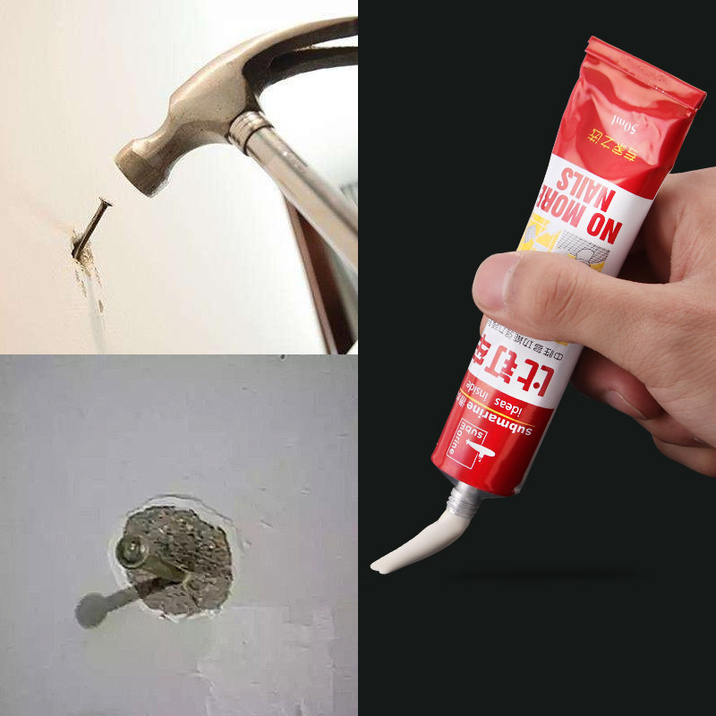 免钉胶强力胶墙面粘墙免打孔胶固定木工专用瓷砖置物架卫生间胶水