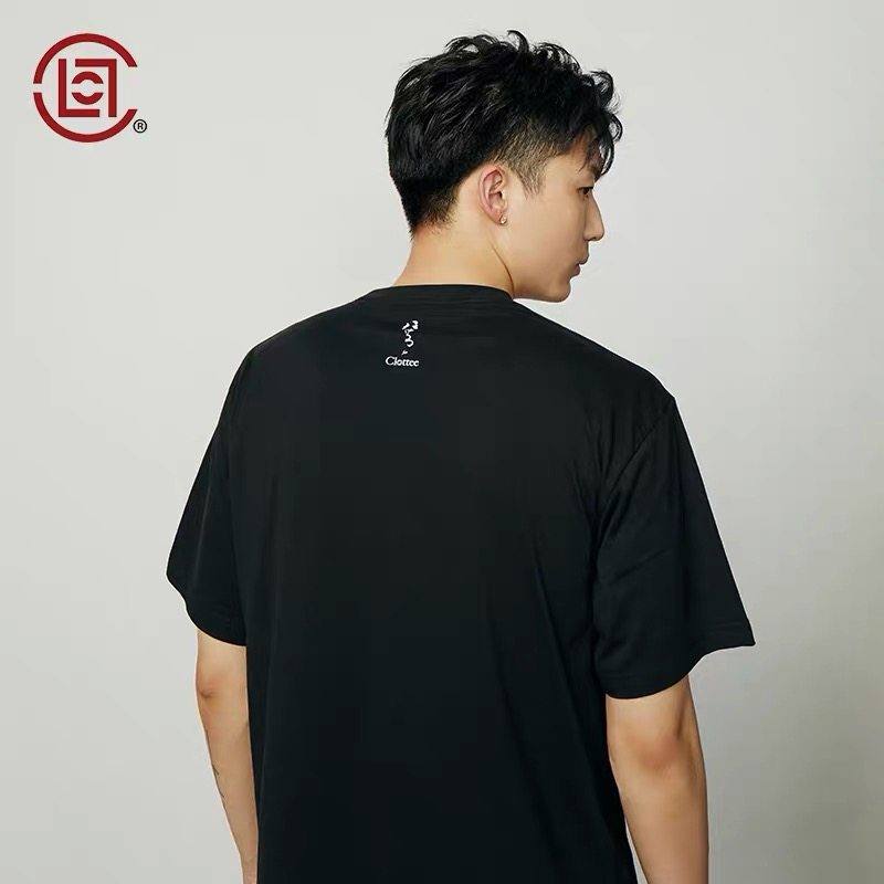 clotclottee中国画短袖艺术家任重合作黑色陈冠希主理t恤