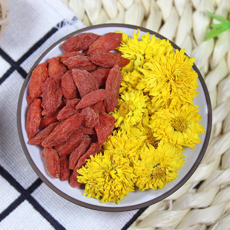马全有黄菊花枸杞茶500g组合花茶菊花桐乡黄山黄菊花胎菊王