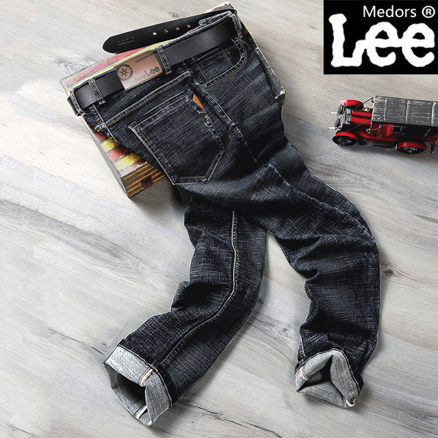 Autumn and winter thick stretch jeans men's straight loose and velvet thickening business casual all-match men's long pants Autumn and winter thick stretch jeans men's straight loose and velvet thickening business casual all-match men's long pants