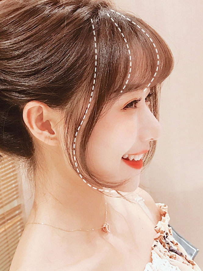 网红同款法式刘海假发女隐形空气刘海圆脸自然中分八字修脸留海片