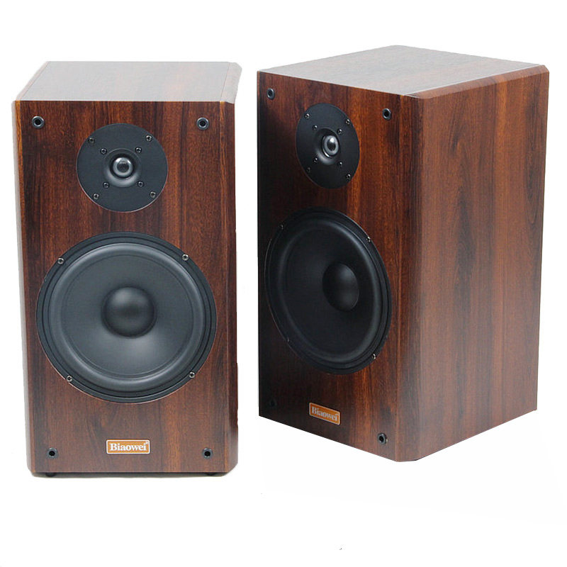 标威音箱8寸60w无源hifi书架桌面木质家庭影院hifi音箱