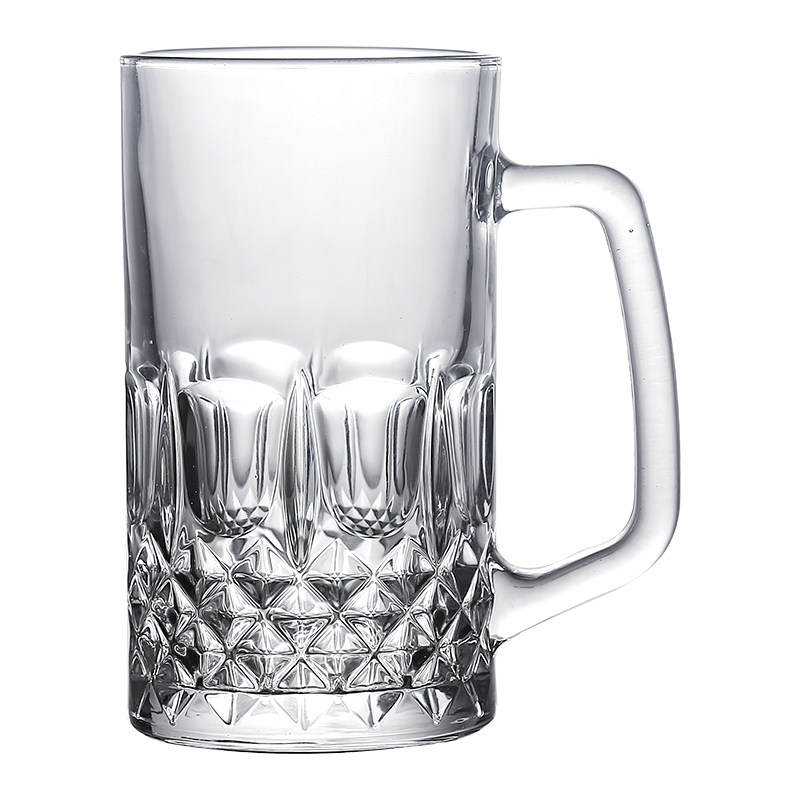 加厚啤酒杯大容量玻璃杯大号英雄酒吧大扎玻璃杯
