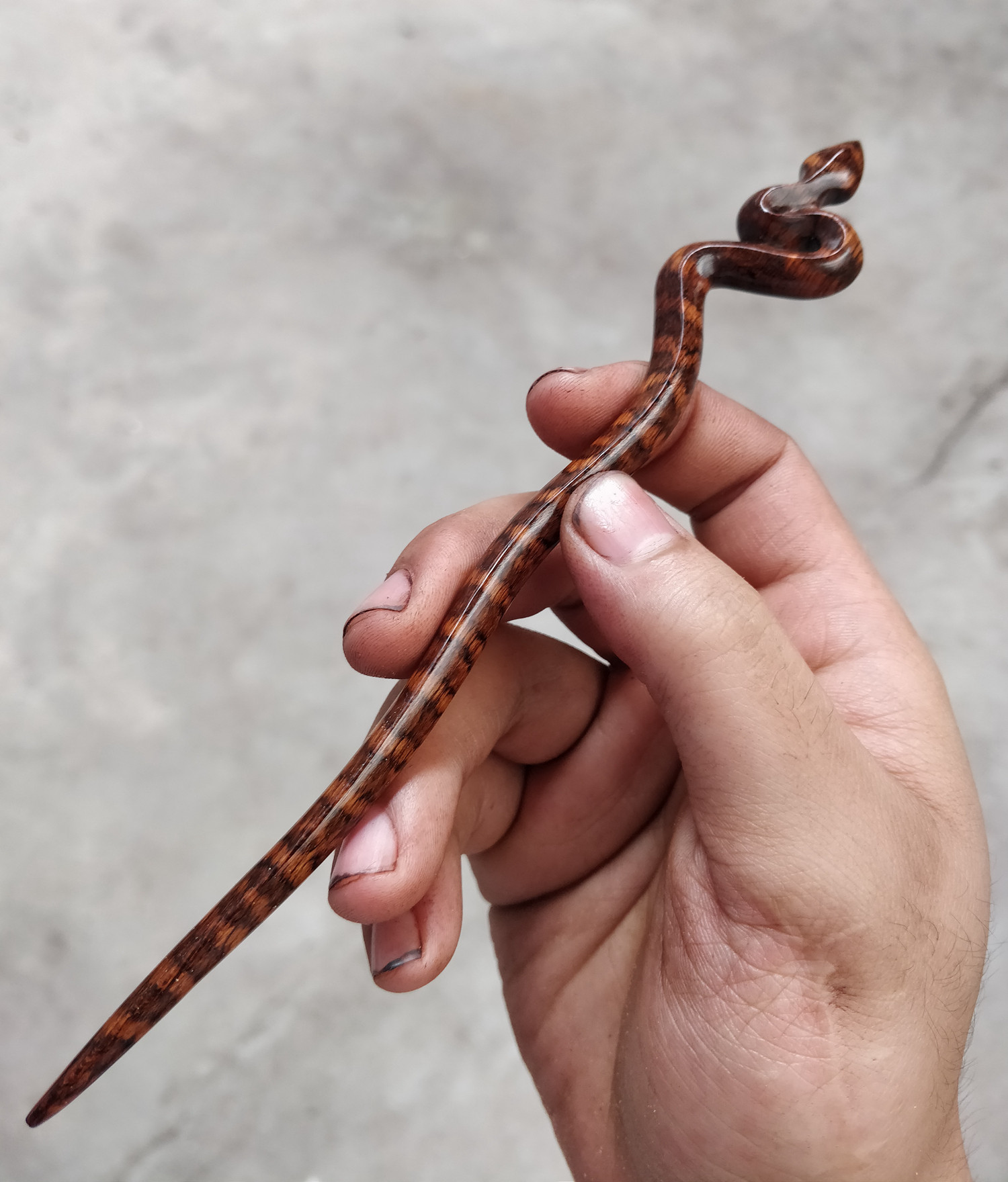 灵蛇檀木藏剑簪中刀拆信裁纸原创设计礼品定制发饰