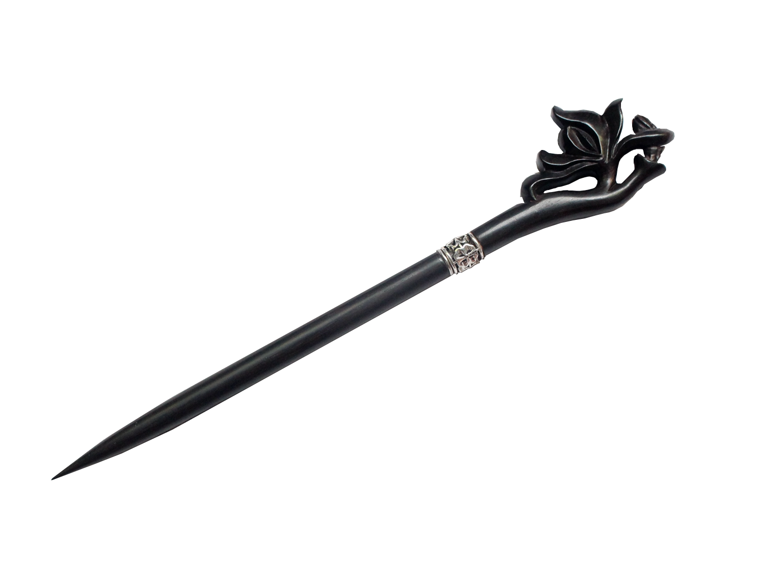 幽兰锦绣南歌同款檀木藏剑簪中刀拆信裁纸古风发饰